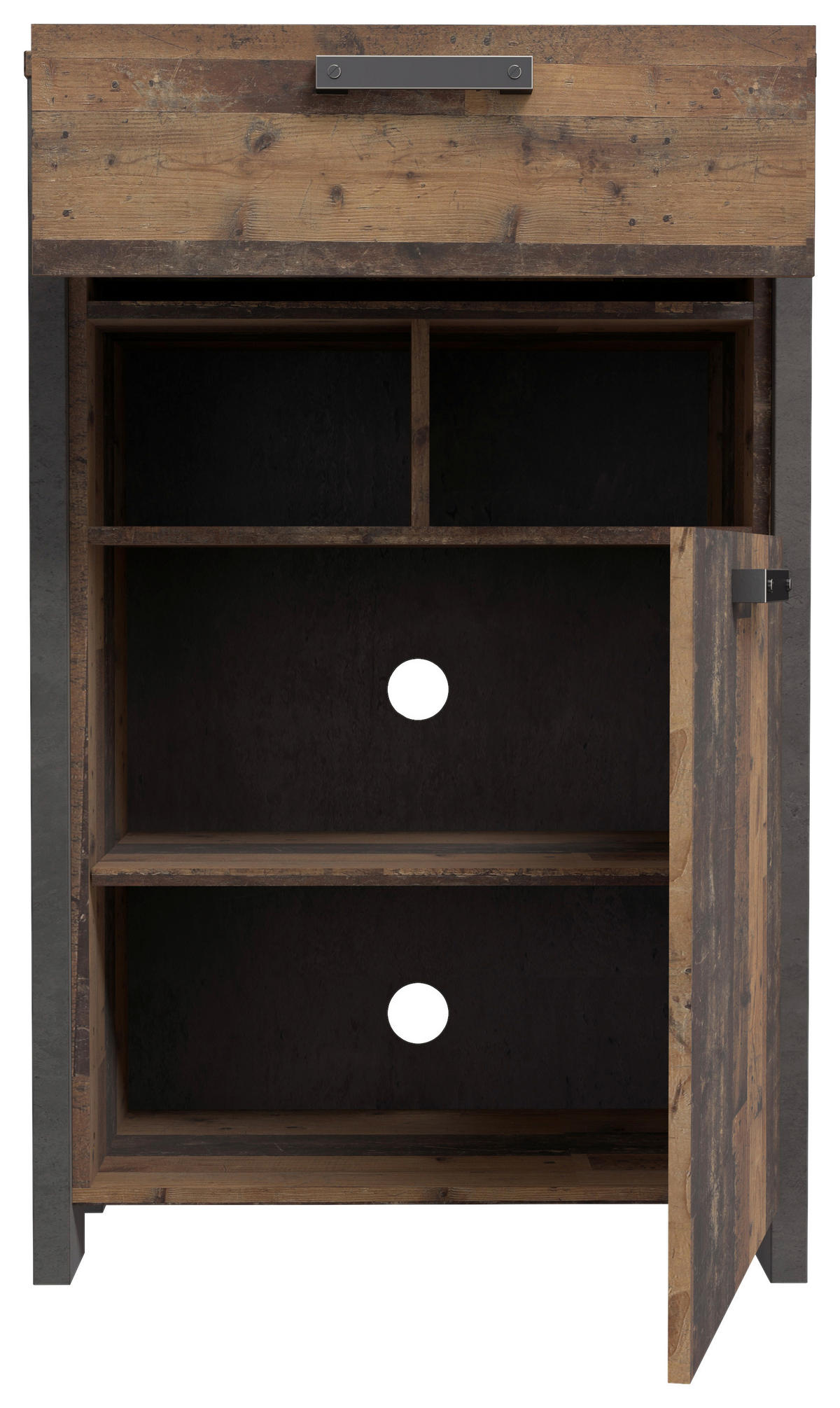SCHUHSCHRANK Braun, Dunkelgrau  - Dunkelgrau/Schwarz, Trend, Holzwerkstoff/Kunststoff (67/105,5/41,6cm) - Carryhome
