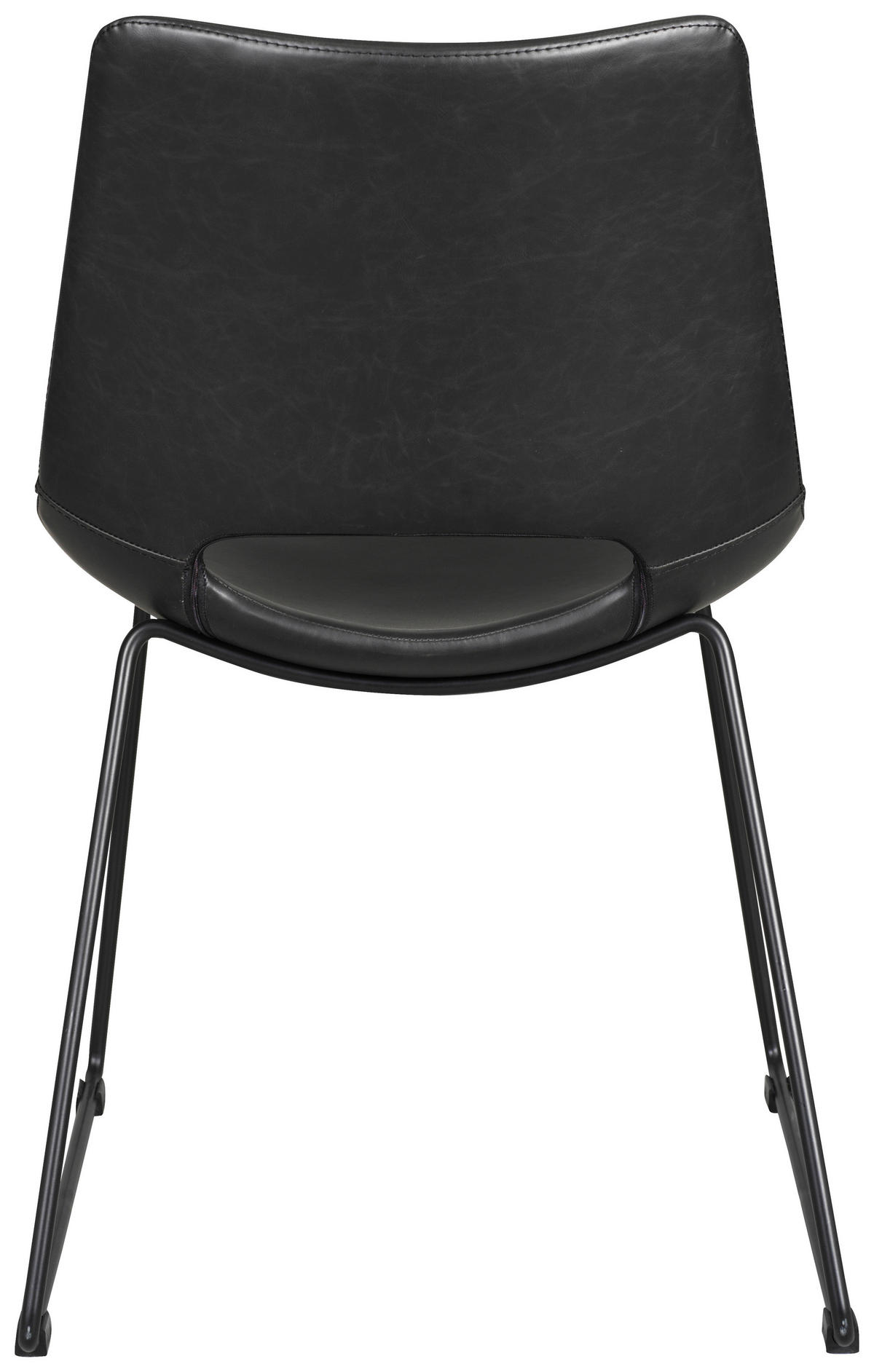 STOL stål läderimitation  - svart, Modern, metall/trä (48/81/55cm) - Rowico