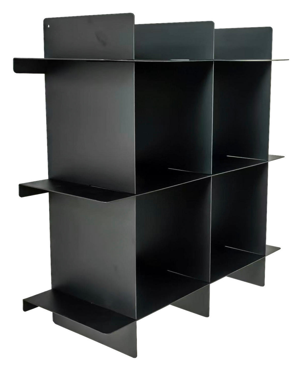 WANDREGAL Schwarz  - Schwarz, Basics, Metall (40/40/15cm) - Landscape