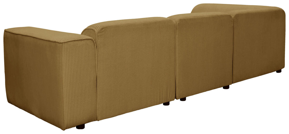 ECKSOFA ANTHONY in Cord Gelb  163/275 cm  - Gelb/Schwarz, Design, Kunststoff/Textil (163/275cm) - MID.YOU