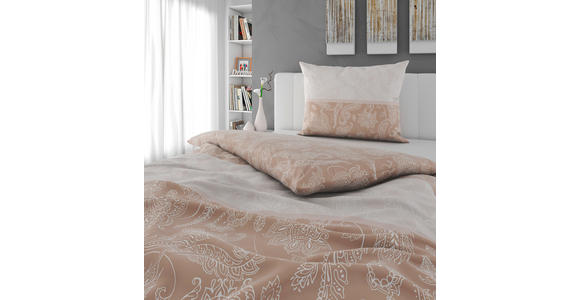 BETTWÄSCHE 2-teilig Satin 140/200 cm  - Beige, Textil (140/200cm) - Novel