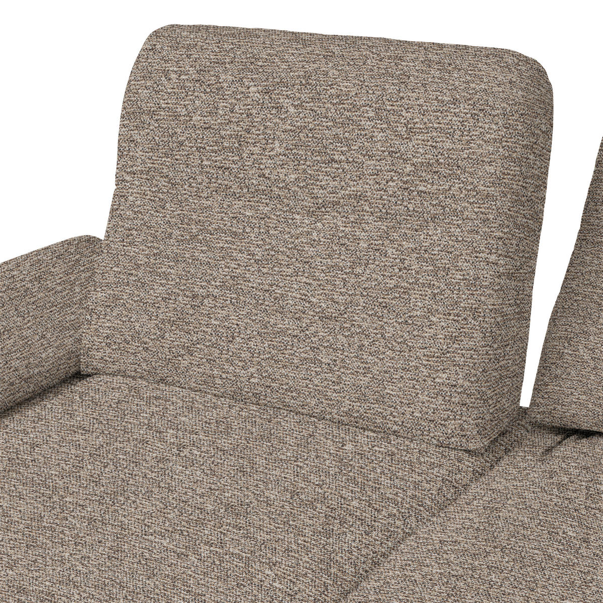 ECKSOFA in Chenille, Flachgewebe Beige  318/165 cm  - Beige/Schwarz, Design, Textil/Metall (318/165cm) - Xora
