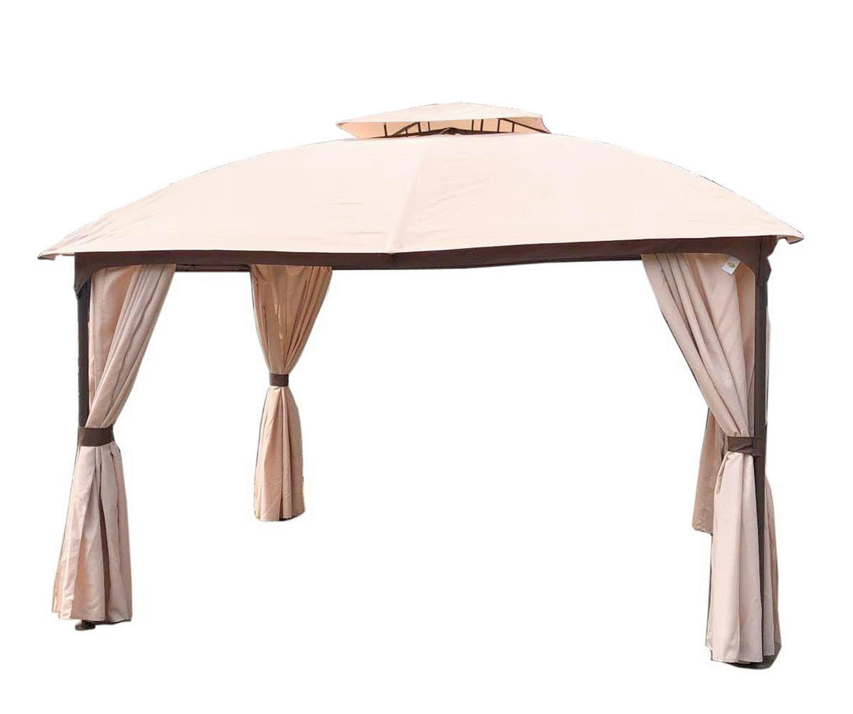 PAVILLON 360/270/300 cm Stahl  - Beige/Silberfarben, Basics, Kunststoff/Metall (360/270/300cm) - Gardenson