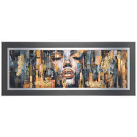 TABLOU DIN METAL 125,7/50,7 cm  - argintiu/multicolor, Design, metal/material pe bază de lemn (125,7/50,7cm) - Monee