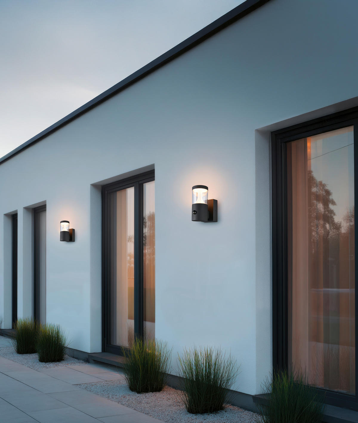 AUßENWANDLEUCHTE Tagus 12/24/20,3 cm  - Transparent/Anthrazit, Design, Kunststoff/Metall (12/24/20,3cm) - Trio Leuchten