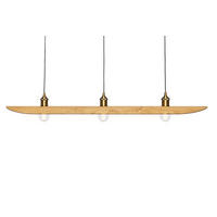 LED-HÄNGELEUCHTE 120/20/150 cm  - Natur, Holz (120/20/150cm)