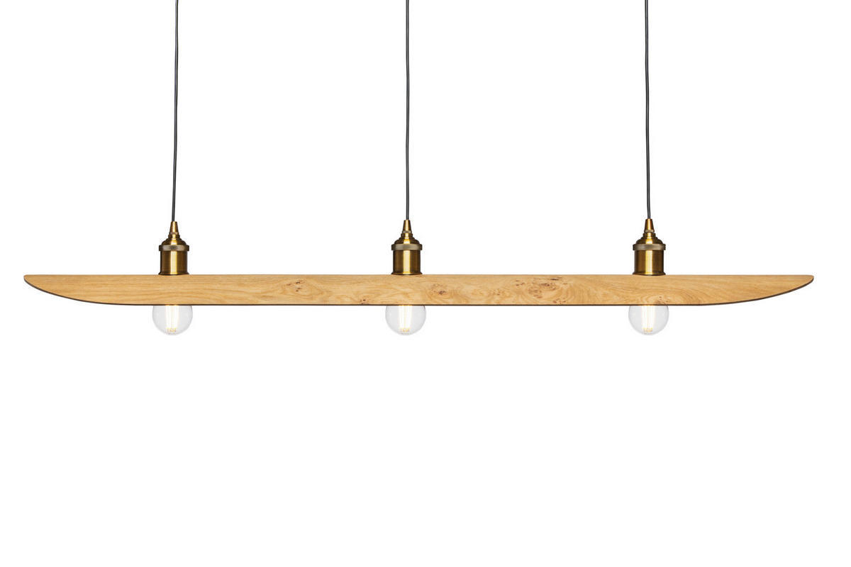 LED-HÄNGELEUCHTE 120/20/150 cm  - Natur, Holz (120/20/150cm)