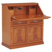 SEKRETÄR in Holz, Holzwerkstoff - Kirschbaumfarben/Goldfarben, LIFESTYLE, Holz/Holzwerkstoff (99,3/103,7/46,3cm) - Venda