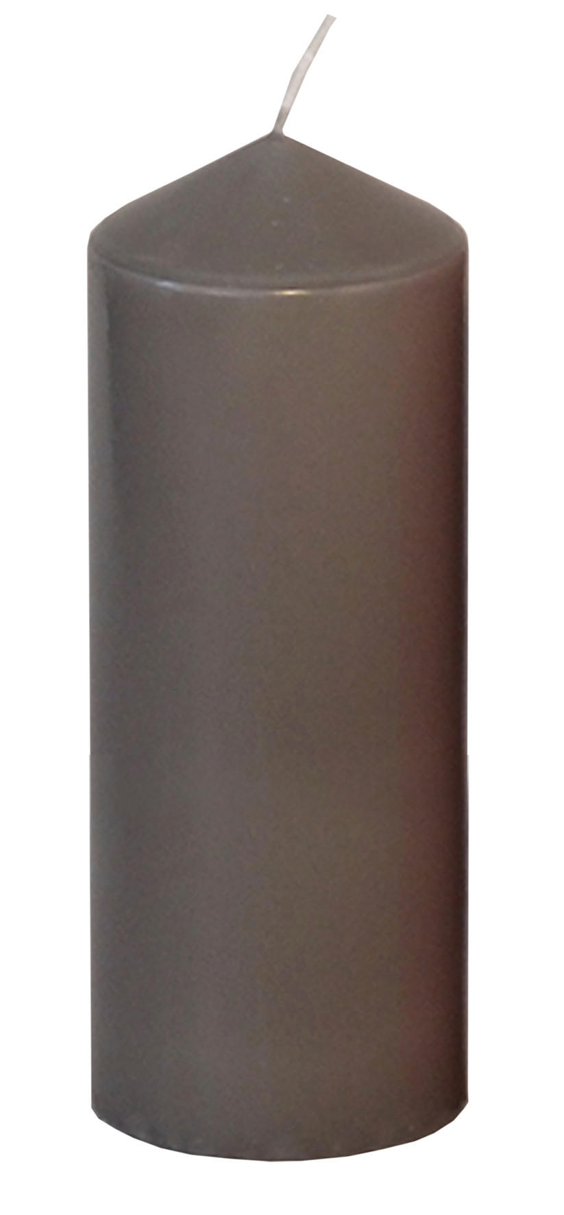 STUMPENKERZE 7,7/20 cm  - Grau, Basics (7,7/20cm) - Steinhart