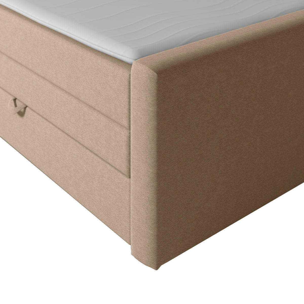 POSTELJA BOXSPRING 140 cm   x 200 cm  , kovina, umetna masa, tekstil, les naravne barve  - naravne barve, Moderno, kovina/umetna masa (140/200cm) - MID.YOU