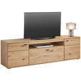 TV-ELEMENT Eichefarben 195/56/44 cm - Eichefarben/Schwarz, Natur, Holz/Holzwerkstoff (195/56/44cm) - Hom`in