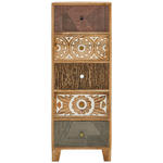 KOMMODE , 45/120/40 cm, 5 Schublade(n)  - Multicolor/Naturfarben, LIFESTYLE, Holz/Metall (45/120/40cm) - Landscape
