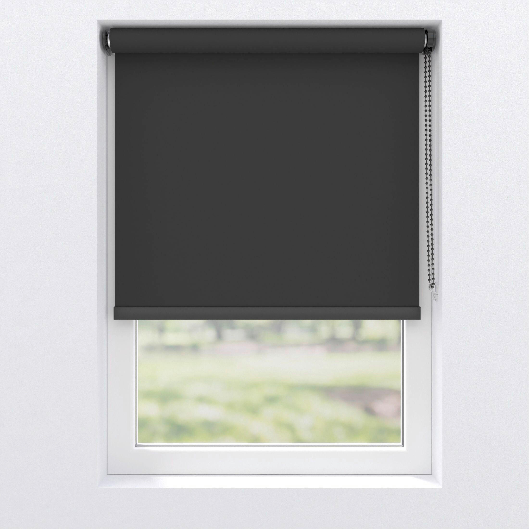 VERDUNKELUNGSROLLO  - Schwarz, Basics, Textil (210/190cm)