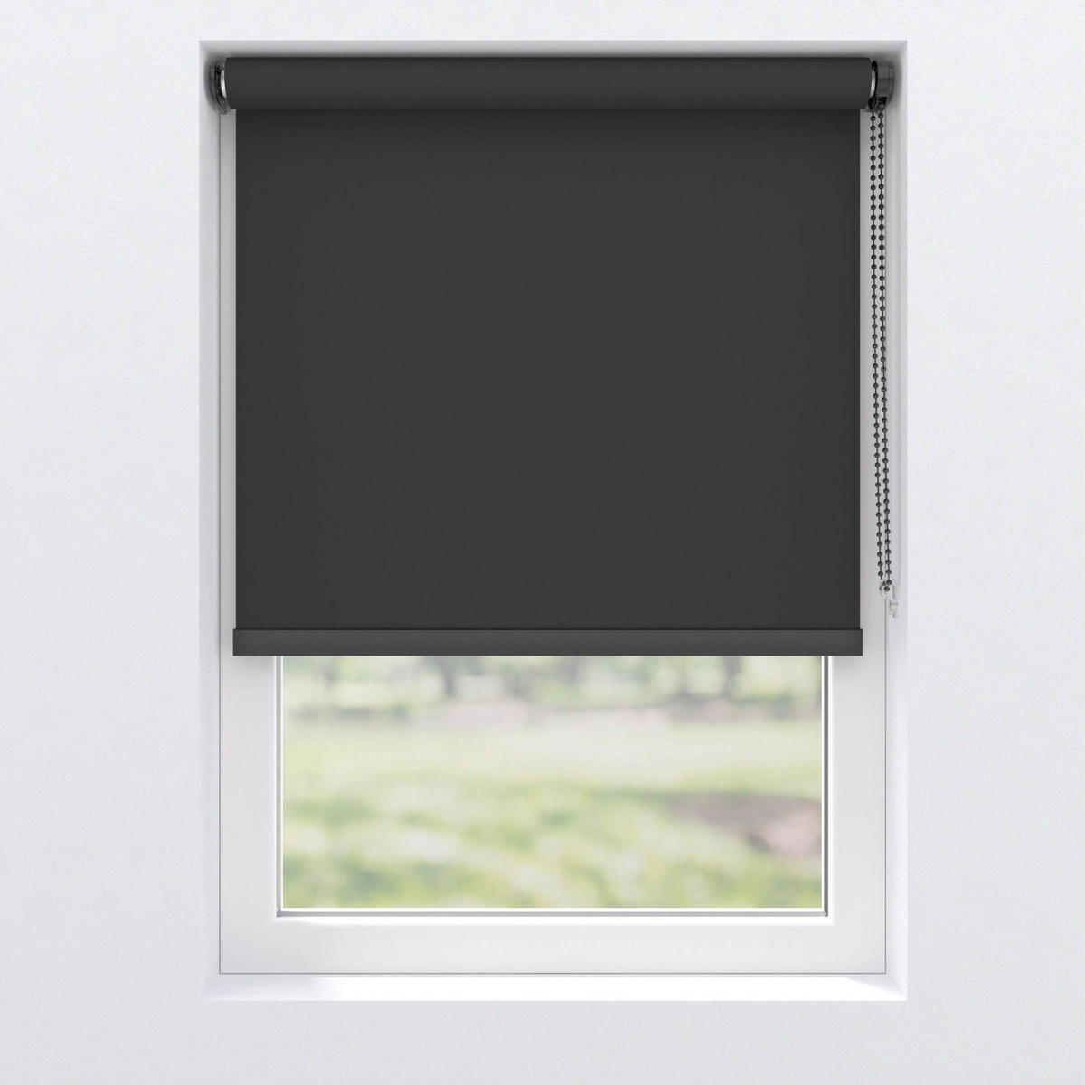 VERDUNKELUNGSROLLO  - Schwarz, Basics, Textil (210/190cm)