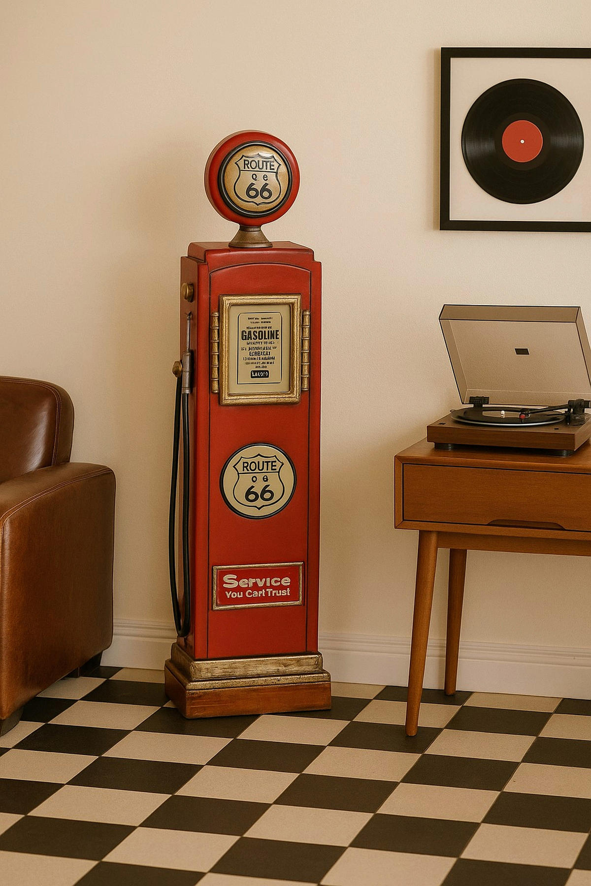 KOMMODE , ,  - Rot/Goldfarben, Design, Holzwerkstoff (19/24/105cm) - MID.YOU