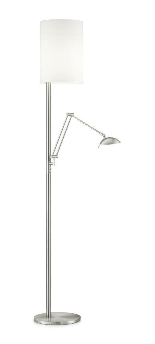 STEHLEUCHTE - Weiss/Nickelfarben, Design, Glas (165cm) - GKS Knapstein