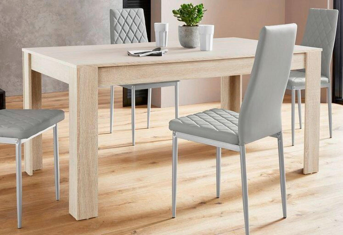 ESSTISCH in Holzwerkstoff 160/75/90 cm   - Eichefarben, Design, Holzwerkstoff (160/75/90cm) - MID.YOU