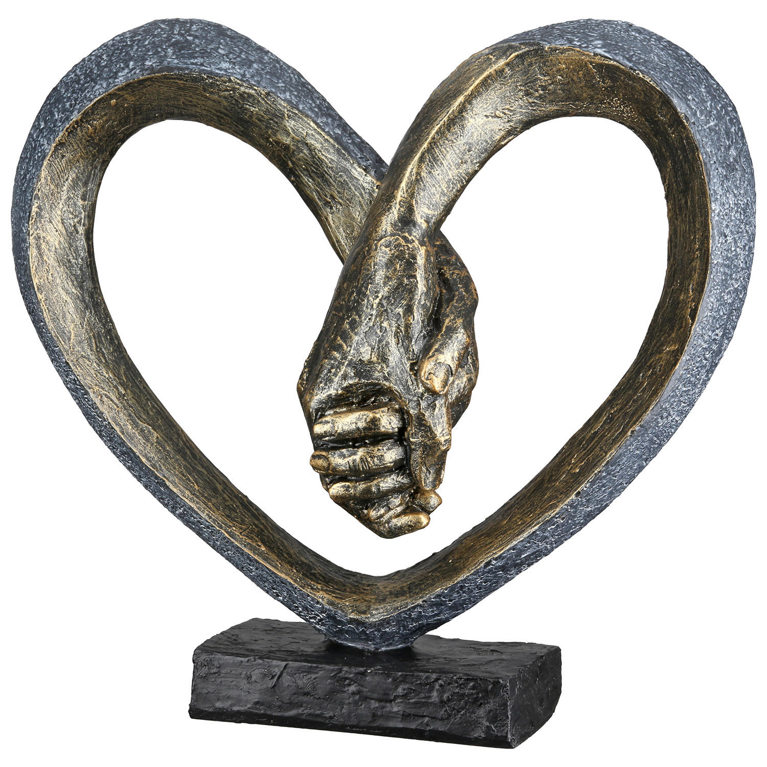 SKULPTUR - Bronzefarben/Grau, Basics, Kunststoff (26/24,5/10cm)
