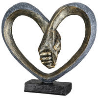 SKULPTUR - Bronzefarben/Grau, Basics, Kunststoff (26/24,5/10cm)
