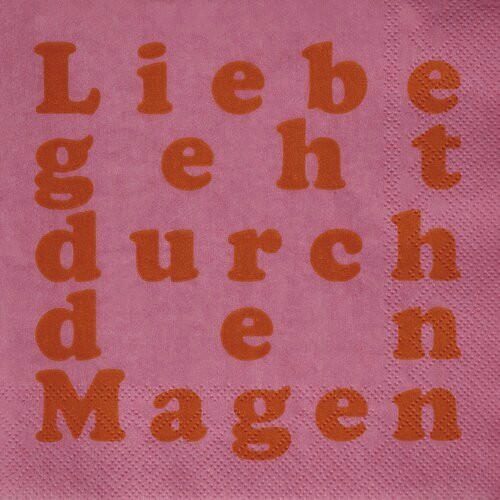 SERVIETTE   16.6/16.16/3.1 cm  - Pink, Basics, Papier (16.6/16.16/3.1cm) - Räder