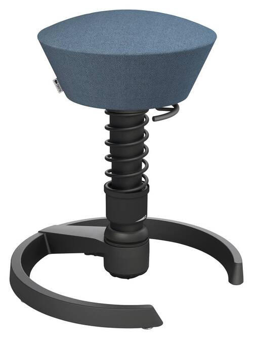 BÜROHOCKER Wollmischung mel. Blau, Schwarz  - Blau/Schwarz, Basics, Textil/Metall (55/45,66/55cm) - Aeris