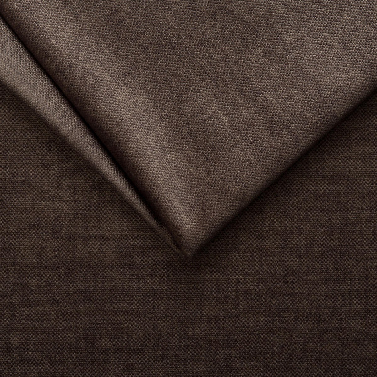 ECKSOFA in Flachgewebe Dunkelbraun  273/180 cm  - Dunkelbraun/Schwarz, LIFESTYLE, Textil/Metall (273/180cm) - Hom`in