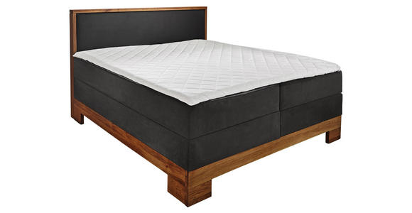 BOXSPRINGBETT 160/200 cm - Grau, KONVENTIONELL, Holz/Textil (160/200cm) - Linea Natura