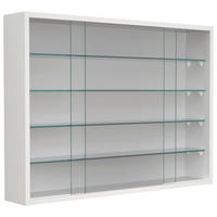 HÄNGEVITRINE in Weiß  - Transparent/Weiß, Design, Glas/Holzwerkstoff (75/55/12cm) - MID.YOU