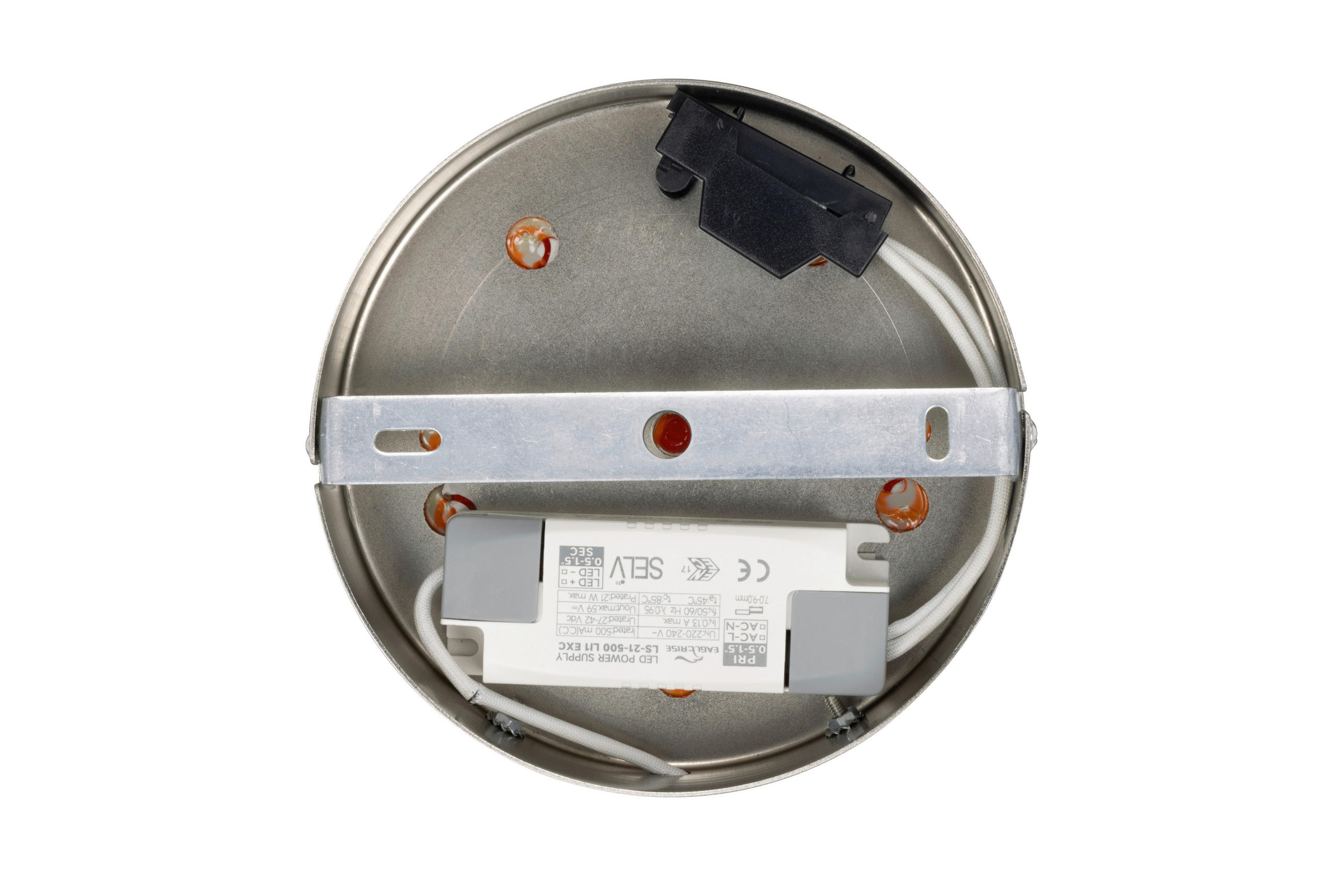 LED-DECKENLEUCHTE Birmingham 45/8 cm   - Nickelfarben, LIFESTYLE, Kunststoff/Metall (45/8cm) - Novel