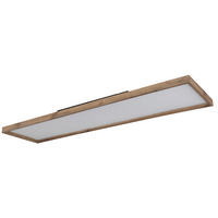LED-DECKENLEUCHTE 36 W    120/30/8,5 cm  - Weiss/Opal, Natur, Holzwerkstoff/Kunststoff (120/30/8,5cm) - Globo