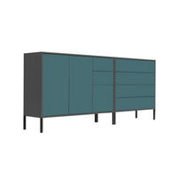 SIDEBOARD  in 184,5/86/33 cm  - Anthrazit/Petrol, MODERN, Holzwerkstoff (184,5/86/33cm) - MID.YOU