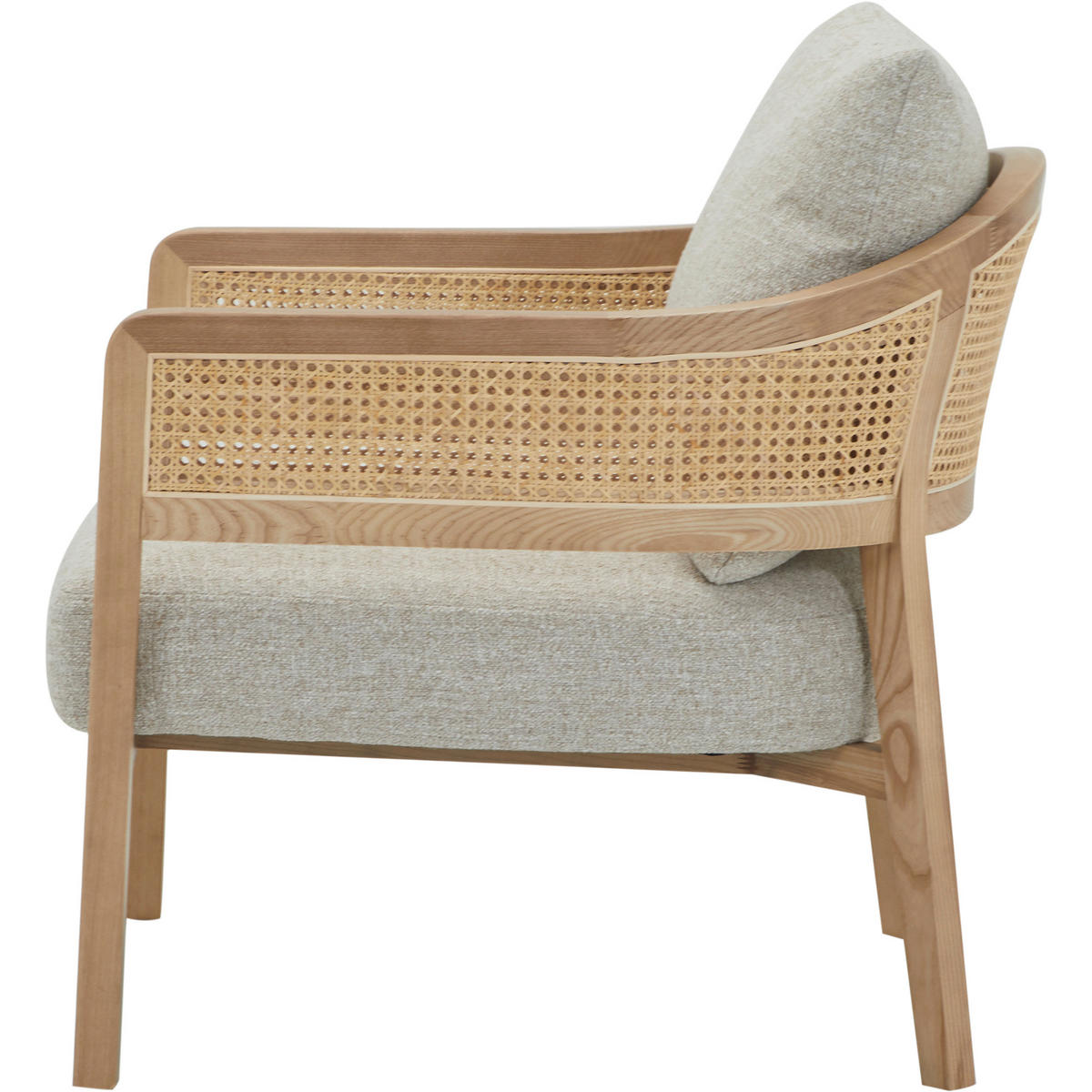 FOTEL - bézs/krémszínű, Lifestyle, textil/fa (71/73/80cm) - Livetastic