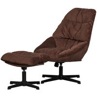 SESSELSET Webstoff    - Schwarz/Braun, Design, Textil/Metall - Livetastic