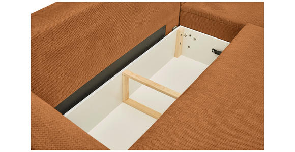 ECKSOFA  in Chenille Rostfarben  - Rostfarben/Schwarz, MODERN, Kunststoff/Textil (287/179cm) - Carryhome