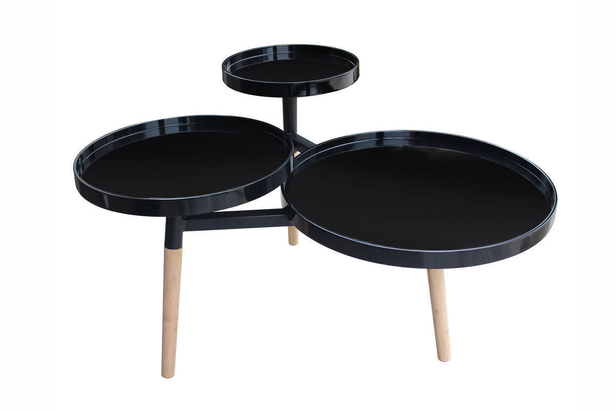BEISTELLTISCH in Holz, Metall, Holzwerkstoff 71/87/50 cm  - Schwarz/Braun, Basics, Holz/Holzwerkstoff (71/87/50cm) - Kayoom