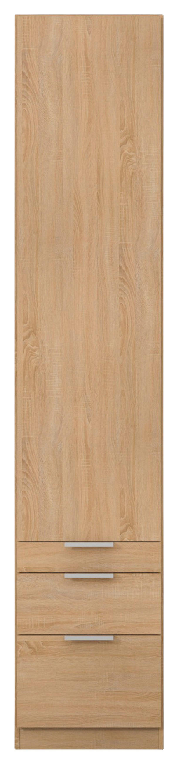 DREHTÜRENSCHRANK in Sonoma Eiche  - Alufarben/Sonoma Eiche, Modern, Holzwerkstoff (47/229/54cm) - Rauch Möbel