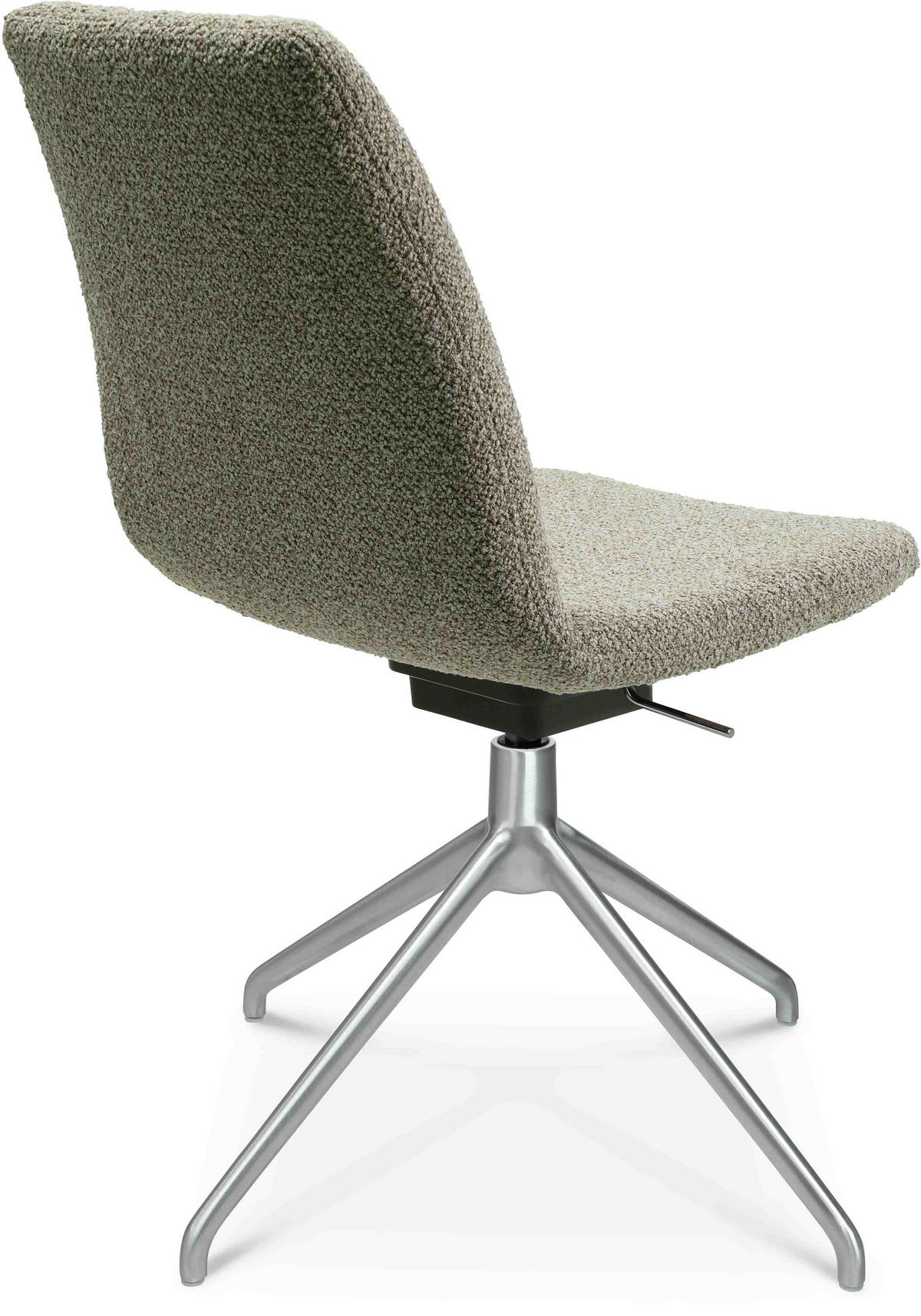STUHL  in Aluminium Flachgewebe  - Graugrün, Design, Textil/Metall (46/81,5-84,5/55cm) - Johann Jakob