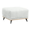 HOCKER Struktur Grauweiß  - Grauweiß/Schwarz, MODERN, Holz/Textil (73/47/73cm) - home24