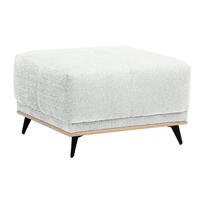 HOCKER in Textil Grauweiß  - Grauweiß/Schwarz, MODERN, Holz/Textil (73/47/73cm) - home24