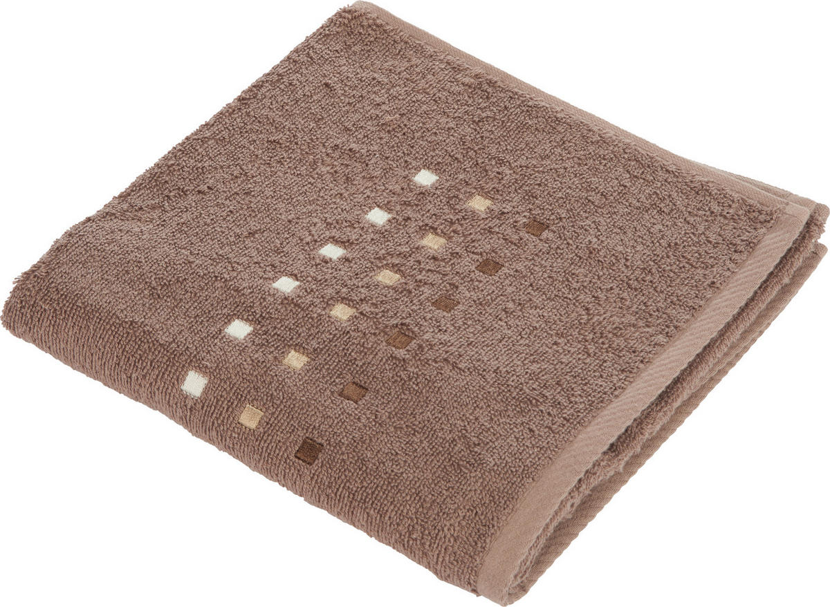 HANDTUCH 50/100 cm QUATTRO Braun, Taupe  - Taupe/Braun, KONVENTIONELL, Textil (50/100cm) - Esposa