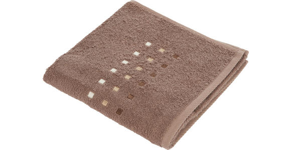 HANDTUCH 50/100 cm QUATTRO Braun, Taupe - Taupe/Braun, KONVENTIONELL, Textil (50/100cm) - Esposa