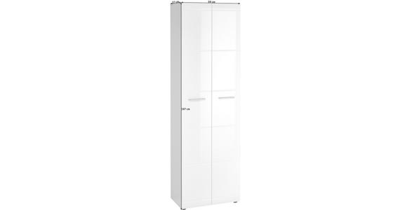 GARDEROBENSCHRANK 59/196,8/36,6 cm - Silberfarben/Schwarz, Design, Holzwerkstoff/Kunststoff (59/196,8/36,6cm) - Carryhome