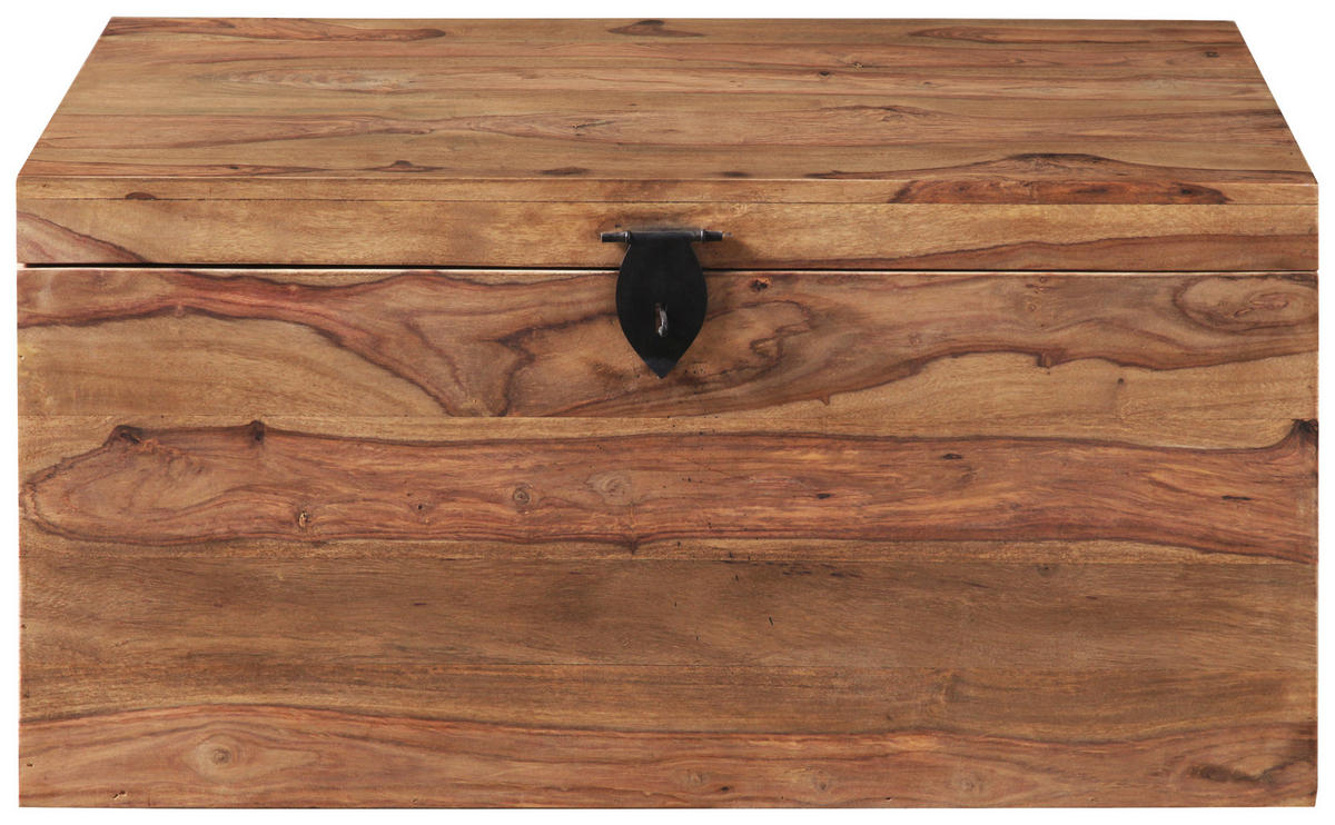 TRUHE Holz Sheesham Hartholz  - Hellbraun/Naturfarben, Natur, Holz (80/40/40cm) - Landscape