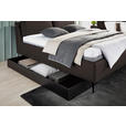 POLSTERBETT Matratze, Lattenrost Dunkelbraun 200/200 cm  - Hellbraun/Anthrazit, Design, Holz/Textil (200/200cm) - Johann Jakob