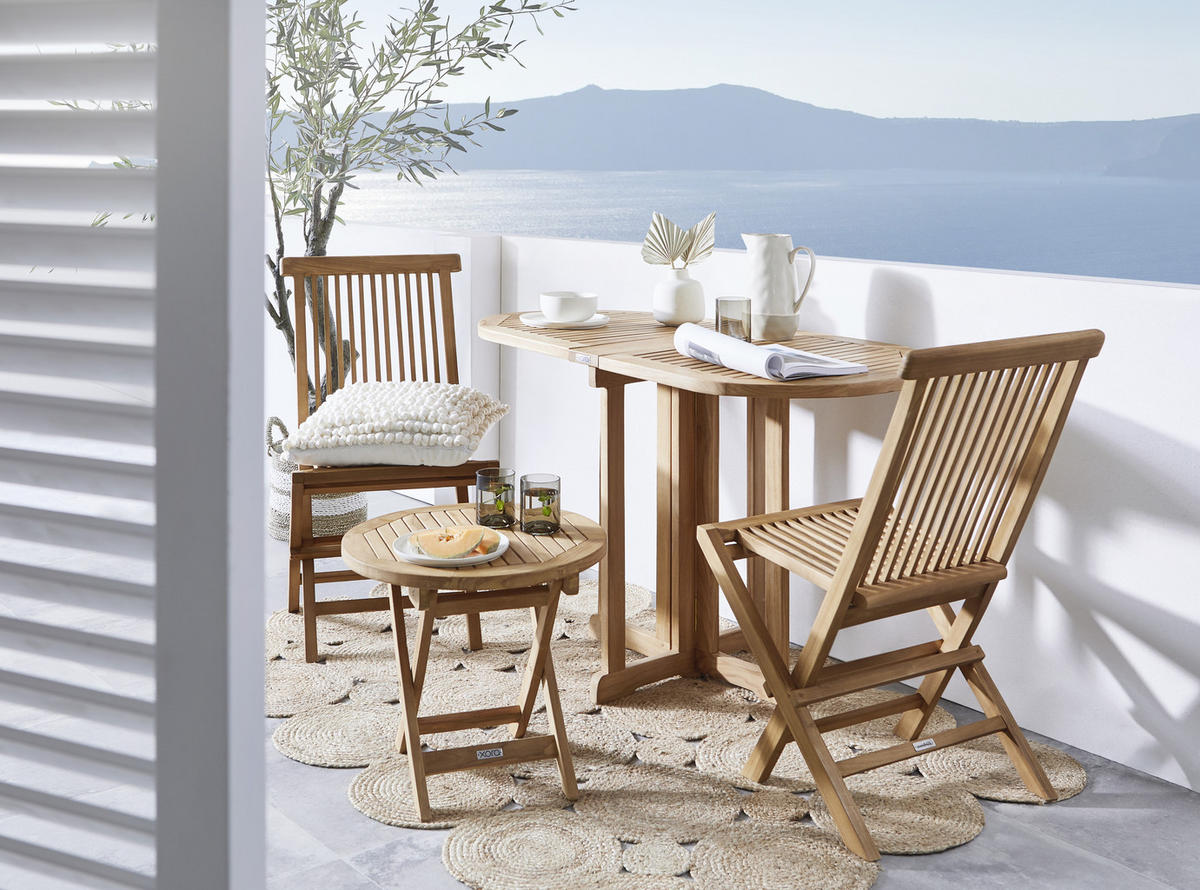 ZÁHRADNÝ PRÍRUČNÝ STOLÍK, drevo, 50/50/45 cm - farba tíku, Romantik / Landhaus, drevo (50/50/45cm) - Ambia Garden