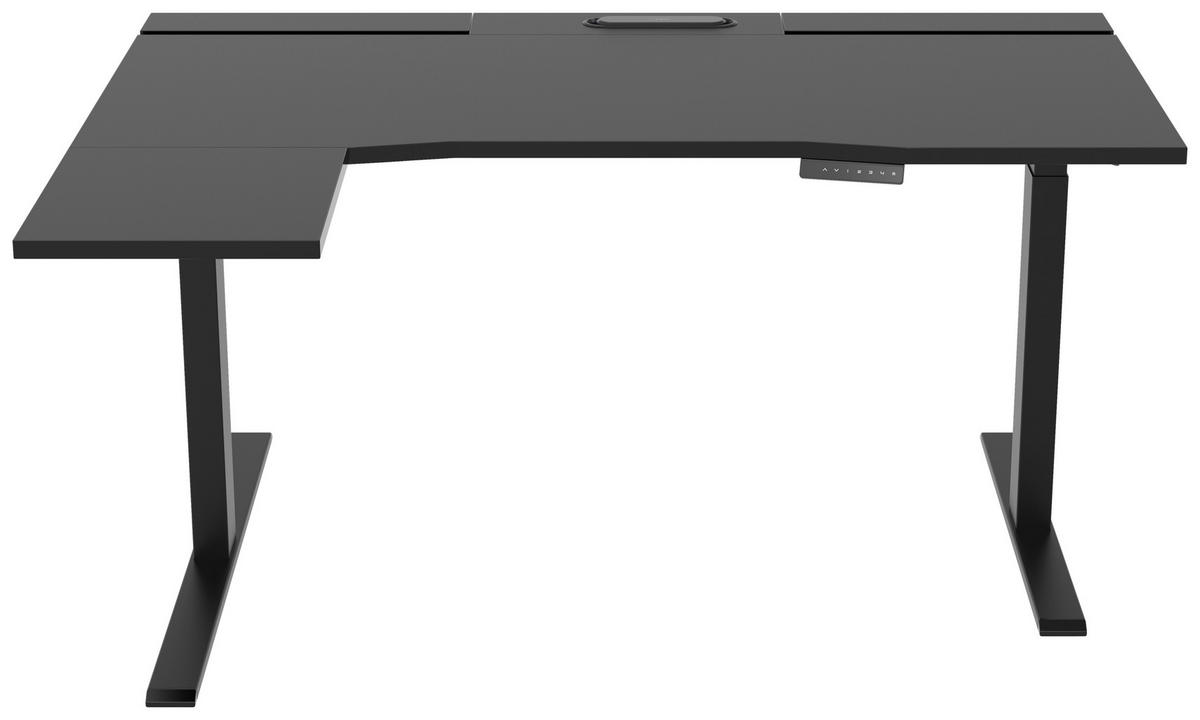 ÍRÓASZTAL  - fekete, Design, műanyag/faalapú anyag (150/76/73-118cm) - Cantus