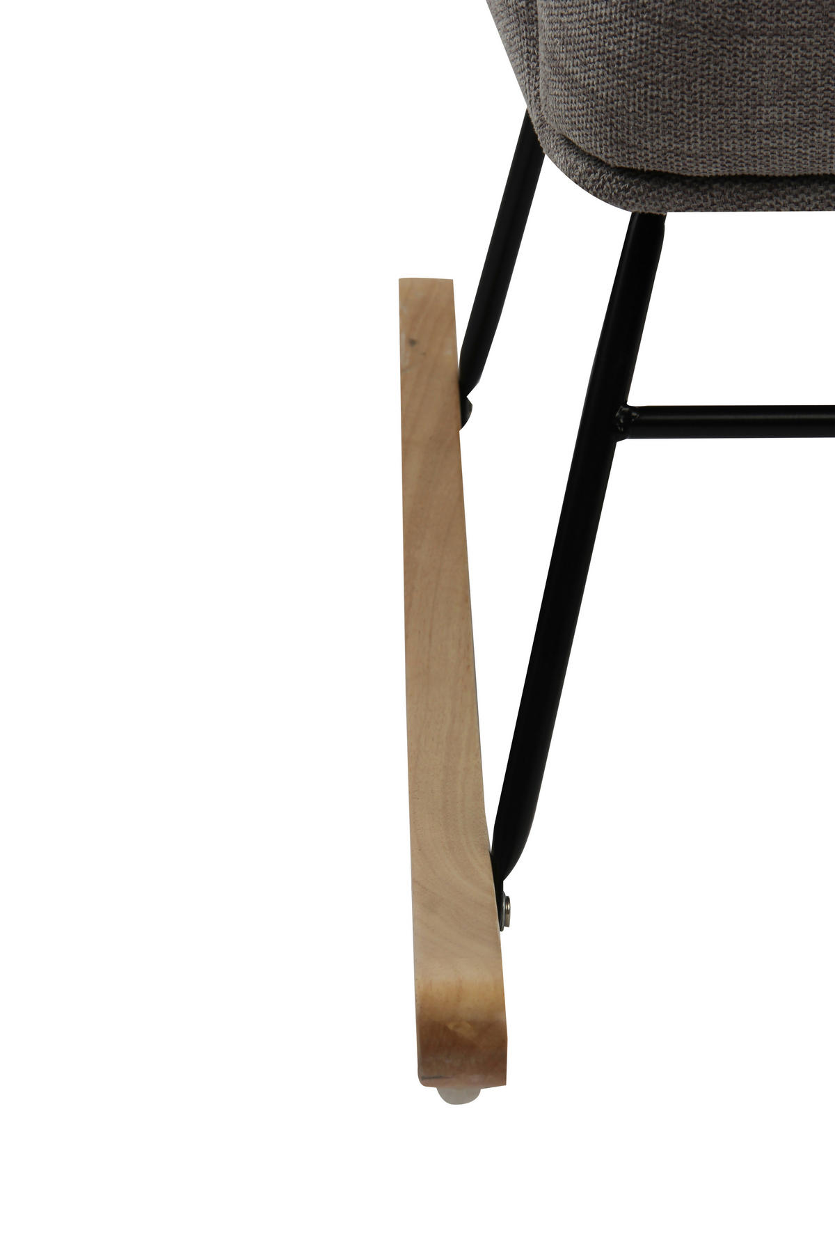 SCHAUKELSTUHL in Webstoff Grau  - Schwarz/Naturfarben, MODERN, Holz/Textil (63/91/52cm) - Livetastic