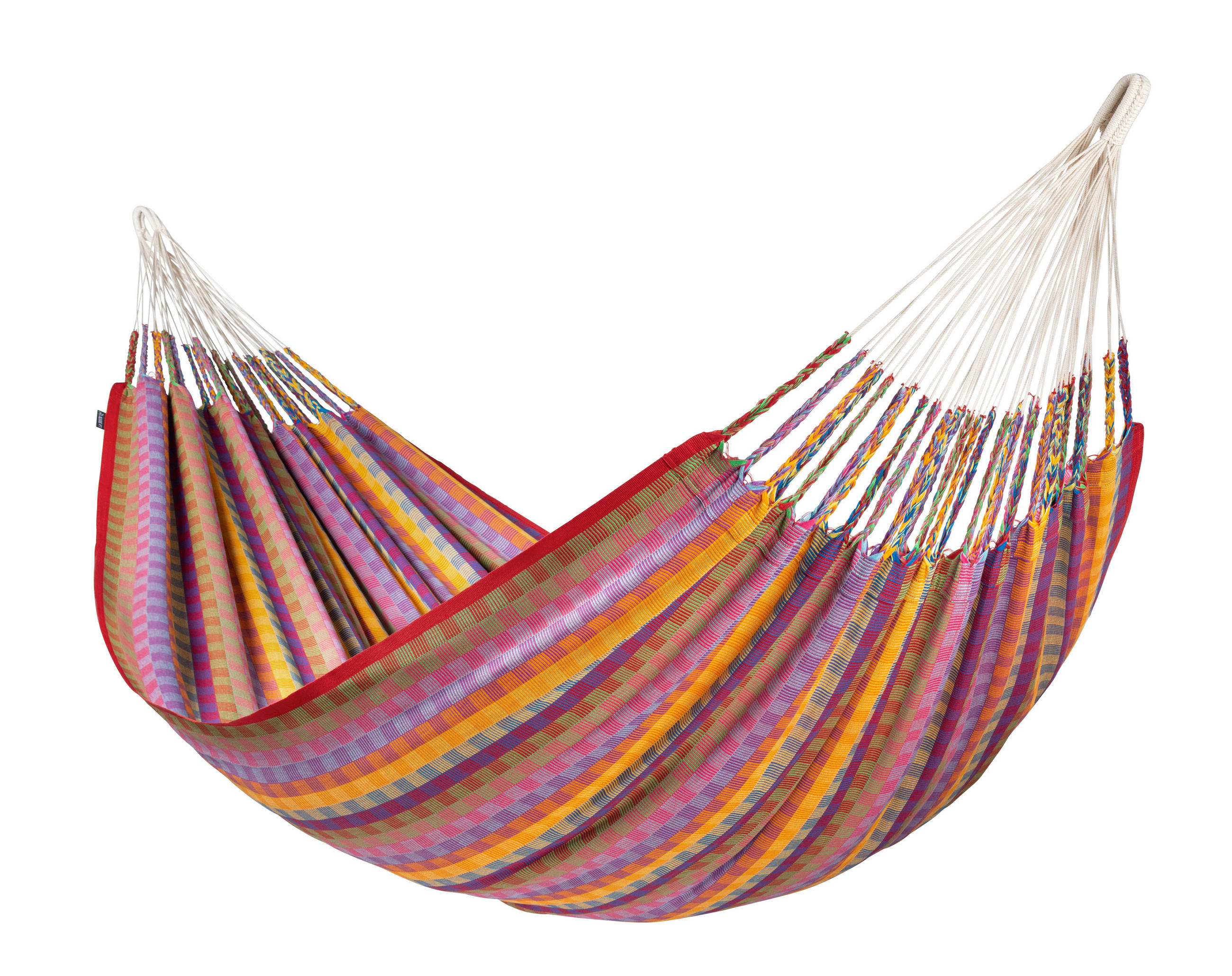 HÄNGEMATTE kingsize org.cotton  - Blau/Gelb, KONVENTIONELL, Textil (180/400cm) - La Siesta