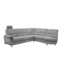 ECKSOFA Silberfarben Chenille  - Chromfarben/Silberfarben, MODERN, Textil/Metall (275/236cm) - Livetastic