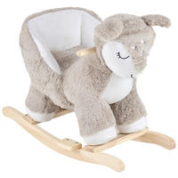 SCHAUKELPFERD - Taupe/Weiss, Basics, Holz/Textil (68/33/55cm) - Patinio